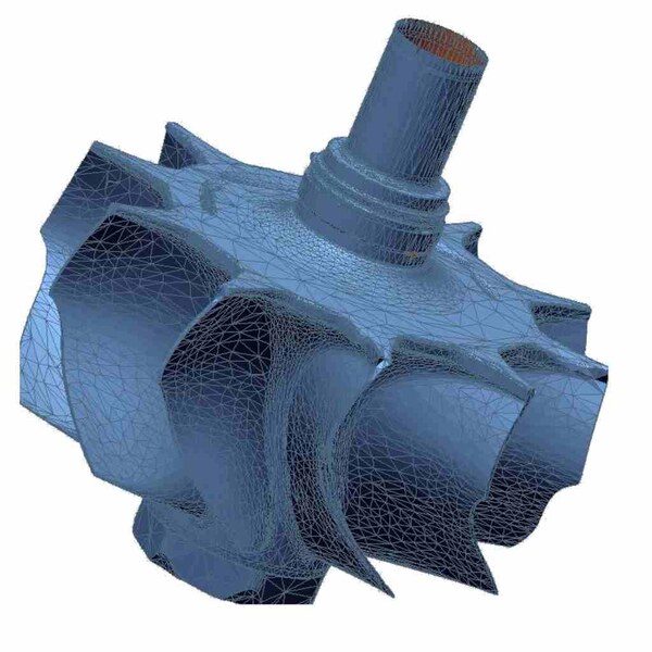 3D-Scanning eines Turbinenrads